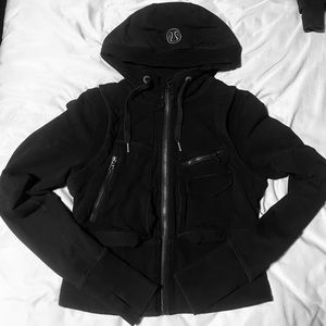 Lululemon Black Crop zip-up hoodie
